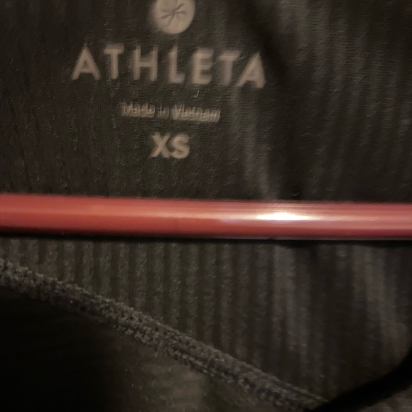 NWOT ATHLETA  ATHLEISURE TOP SIZE XS 2 TONE BLACK - Picture 4 of 9